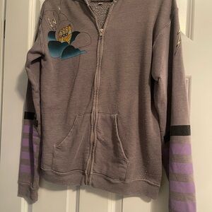 Freecity Gray Hoodie with Purple Accents